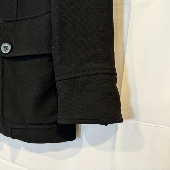 Zara Classic concepts wool blend coat sz 44/12 Black Zip Up Pockets Md In Spain - Picture 3 of 16